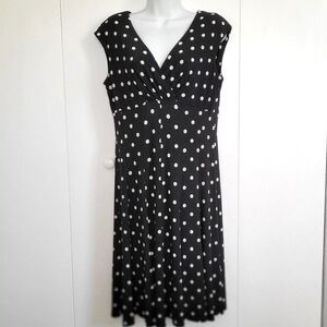 Vintage Lauren Ralph Lauren Womens Polka Dot Dress 10 Y2K Carrier Cocktail Party